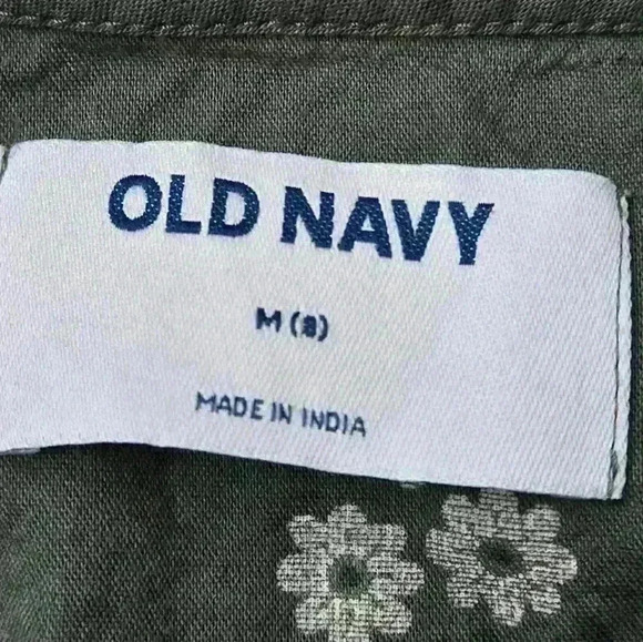 OLD NAVY green flower girls dress size 8  (m) - Picture 5 of 6